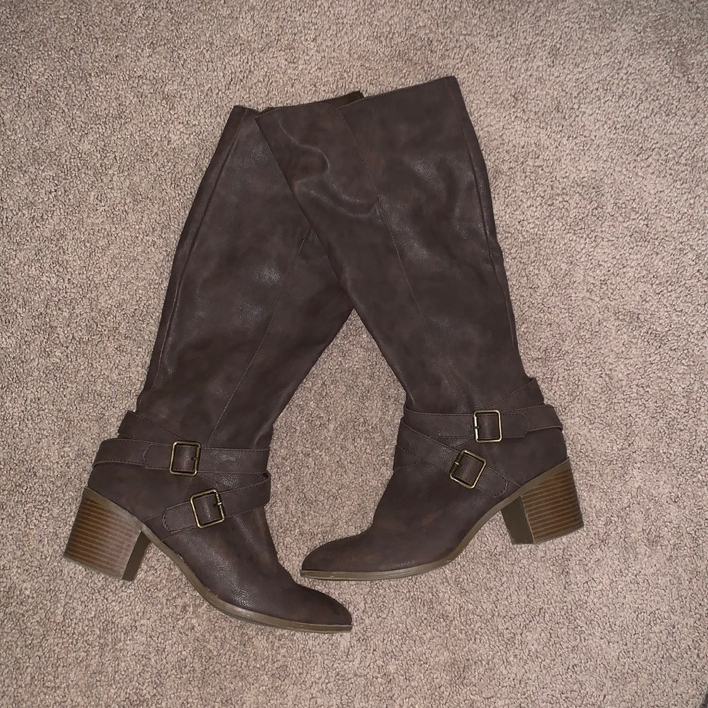 Charlotte Russe high heeled boots, not too high
